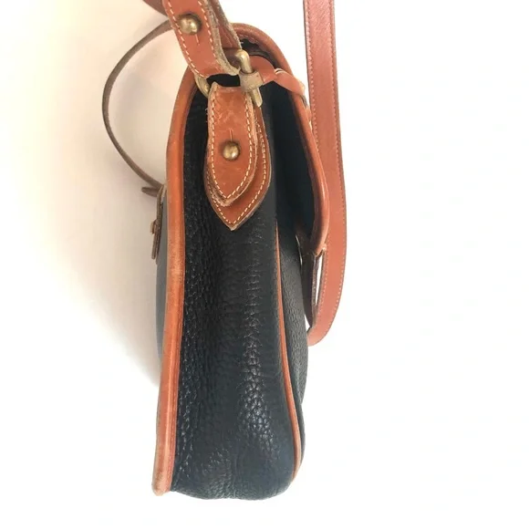 Vtg DOONEY & BOURKE All Weather Black Leather Crossbody Purse - Picture 6 of 15